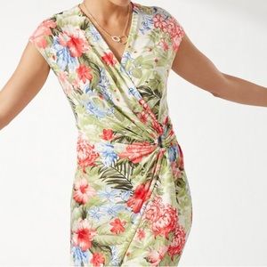 Brand New Tommy Bahama Clara Royal Botanic Faux-wrap Dress